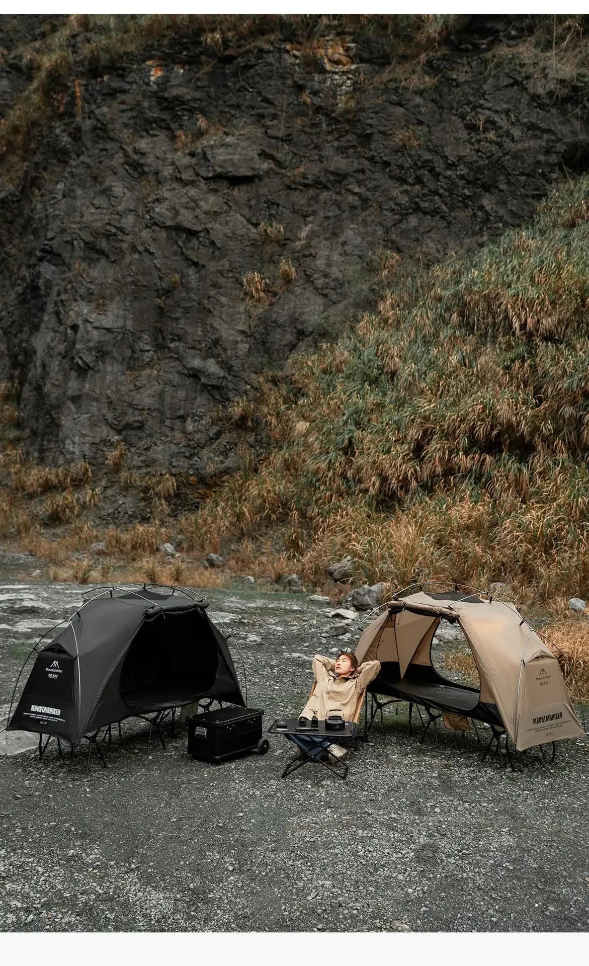 MOUNTAINHIKER 2026 Single Camp Bed Outdoor Tent Waterproof Rainproof Multi-purpose Leisure Camping Shelter for Hiking And Travel