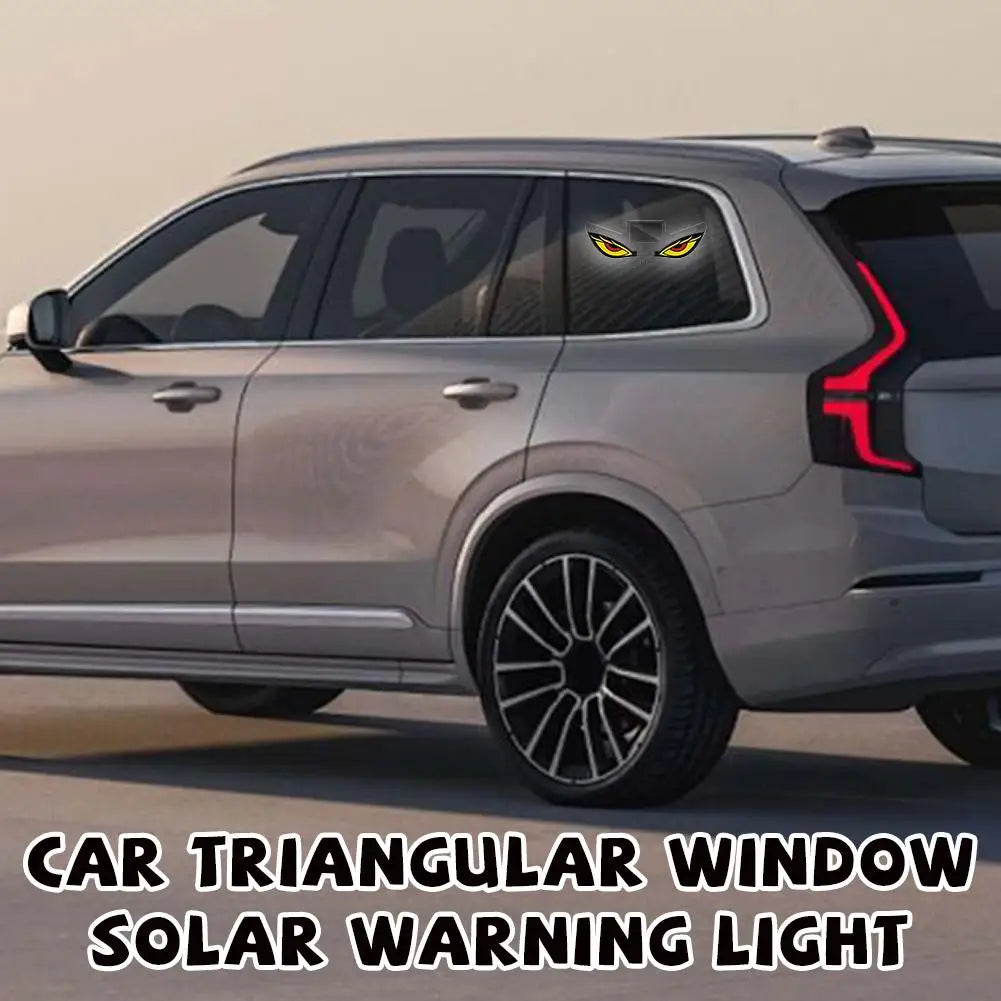 Solar Powered Demon Eye Ambient Light Car Atmosphere Decoration Neon Breathing Lamp Rear Windshield Side Auto Accessories