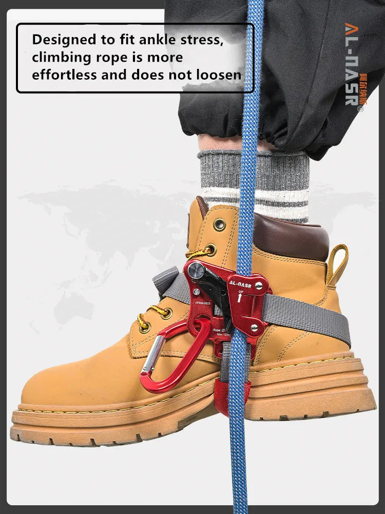 Rock Climbing Left/Right Foot Ascender Riser for Outdoor Vertical Climbing Efficient Rope Climbing Mountaineering Gear