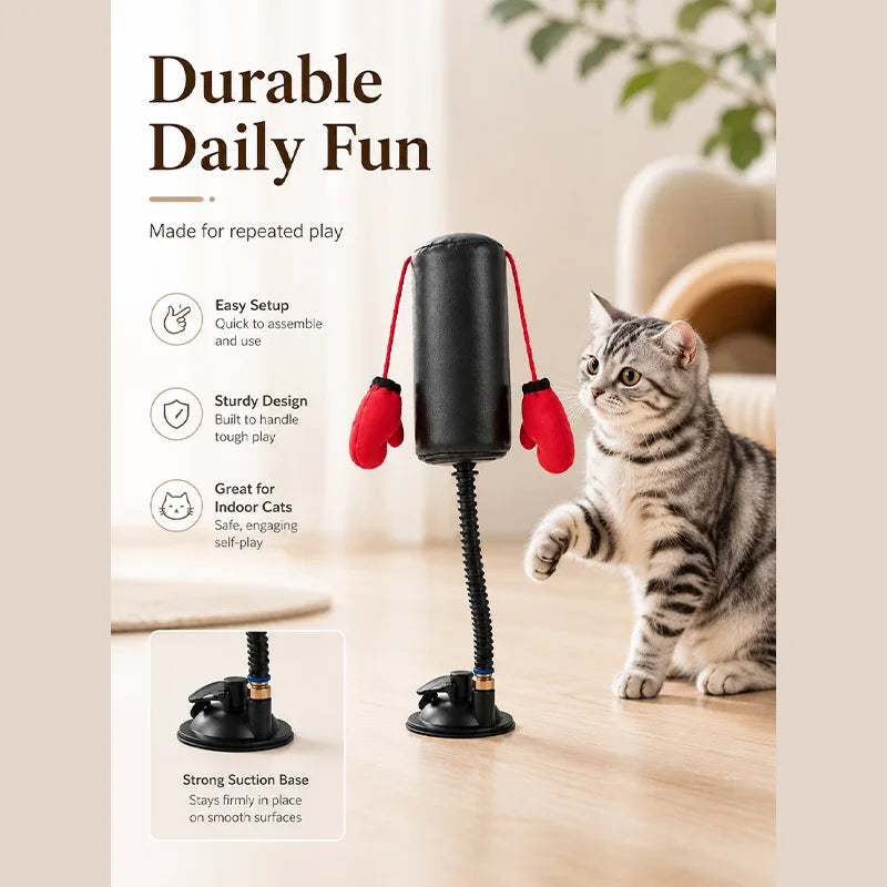 New Cat Boxing Interactive Toy Multifunctional Cat Entertainment Game For Boxing And Self-relaxation Cat Training Toy Fun