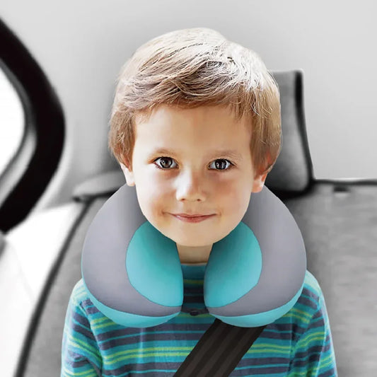 Kids Pillow U Shaped Car Pillow for Children Car Seat Fixing Pad Travel Sleeping Cushion for Neck Head Protection Soft Pillows