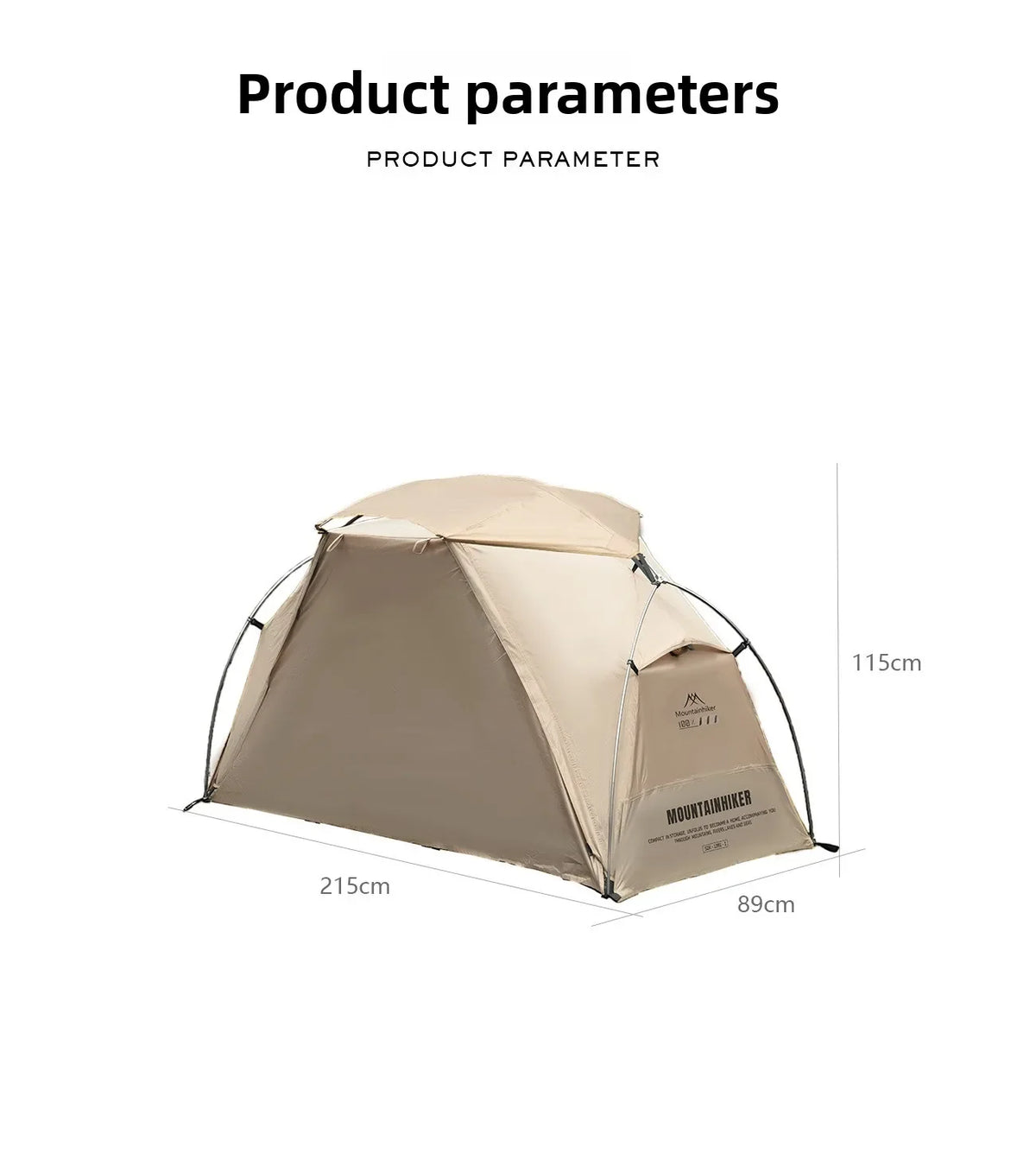 MOUNTAINHIKER 2026 Single Camp Bed Outdoor Tent Waterproof Rainproof Multi-purpose Leisure Camping Shelter for Hiking And Travel