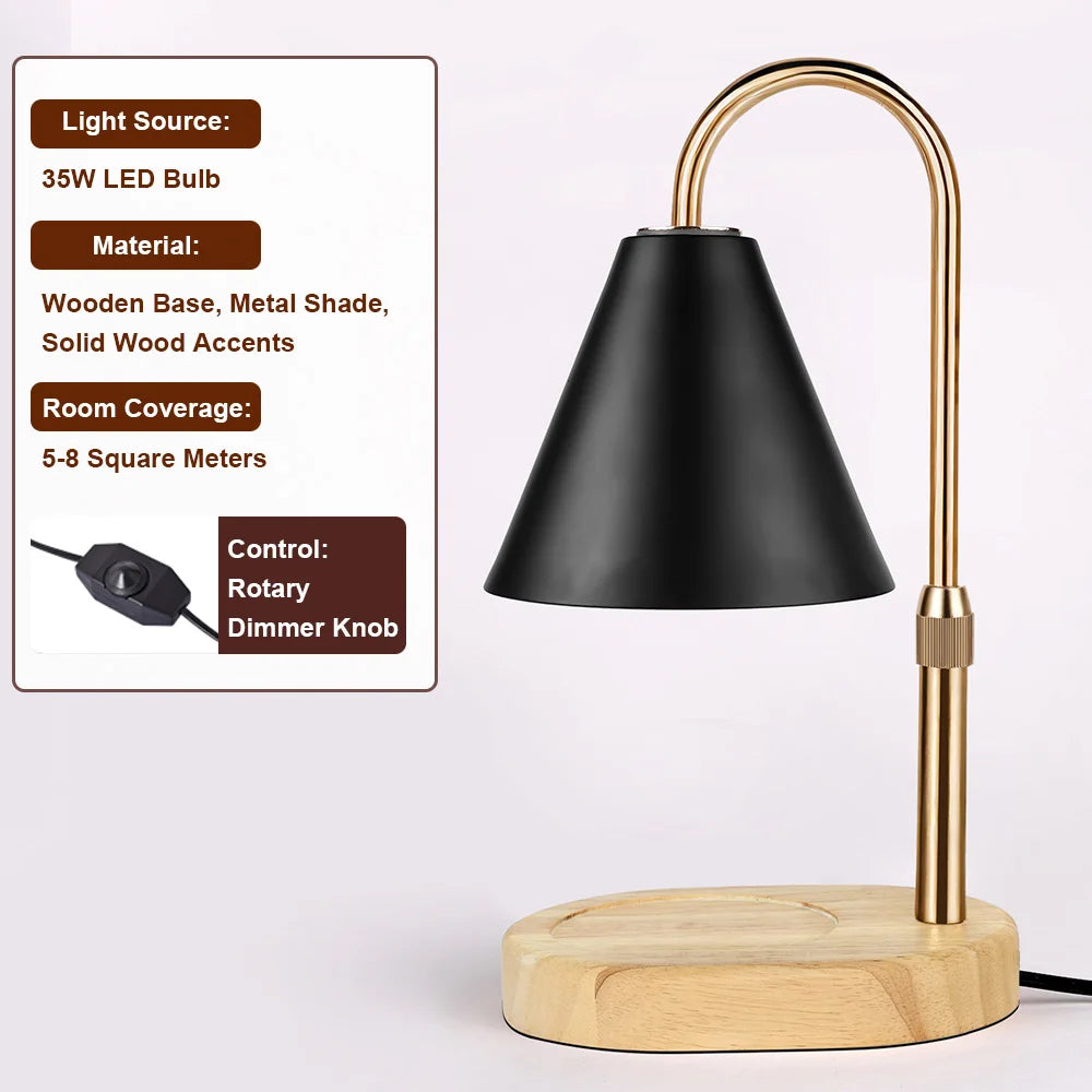 Candle Warmer Lamp with Timer Dimmable Candle Lamp Warmer Glass Candle Warmer Adjustable Candle Light Cozy Bedroom Home Decor
