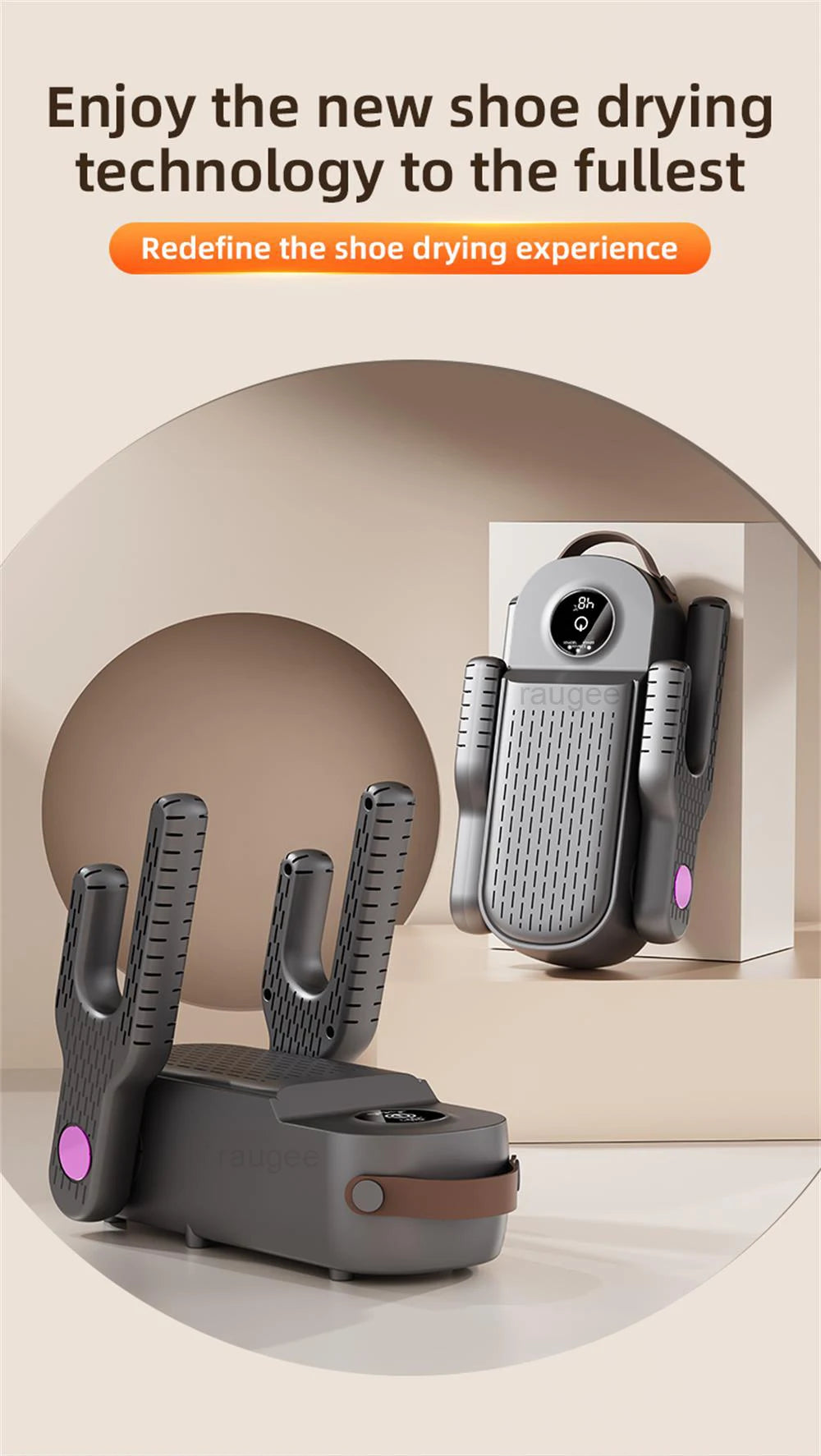 Electric Shoe Dryer With Ultraviolet Sterilization Foldable Boot Warmer Double Arm Shoe Dryer Heater Sock Gloves Dryer Machine
