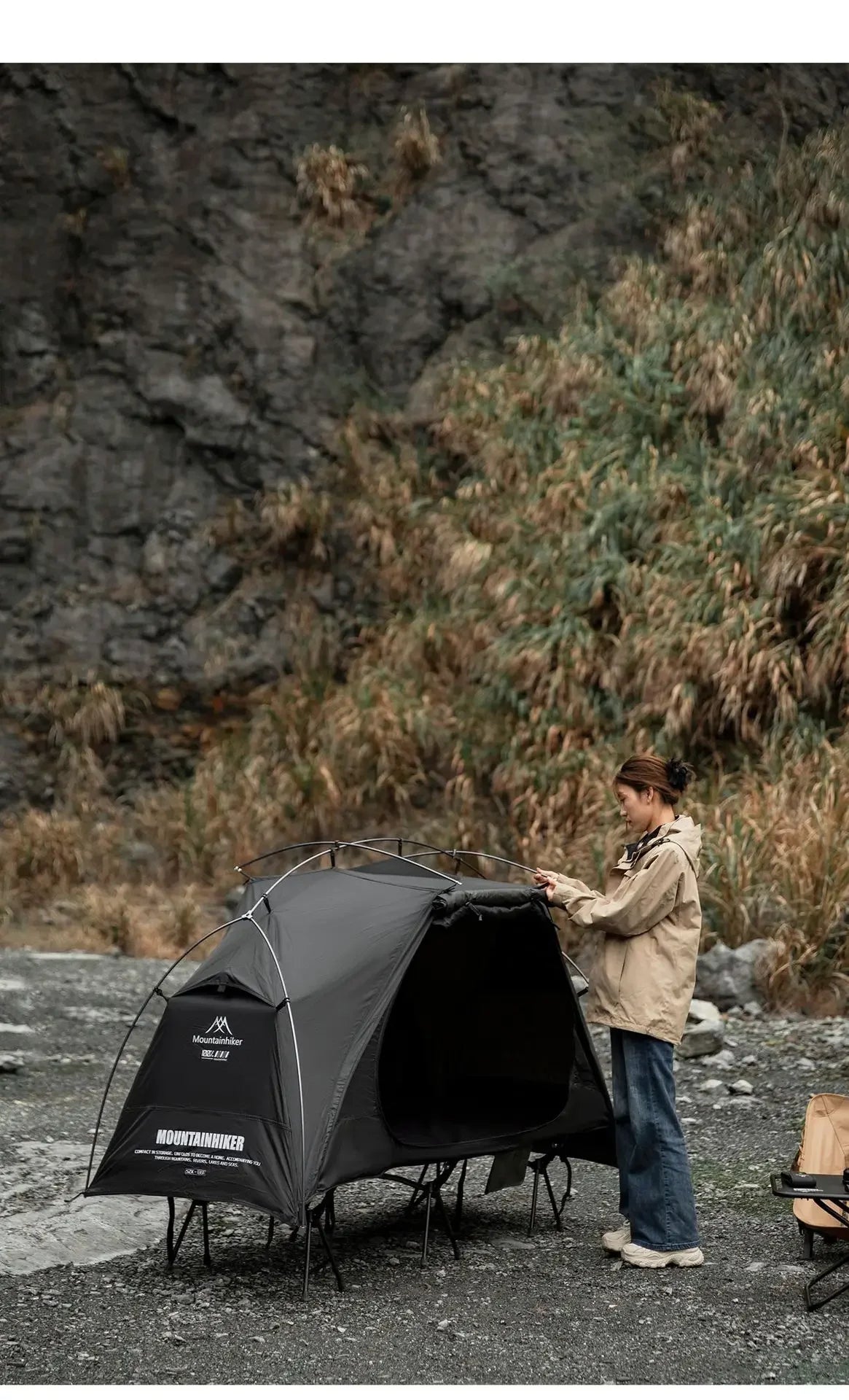 MOUNTAINHIKER 2026 Single Camp Bed Outdoor Tent Waterproof Rainproof Multi-purpose Leisure Camping Shelter for Hiking And Travel