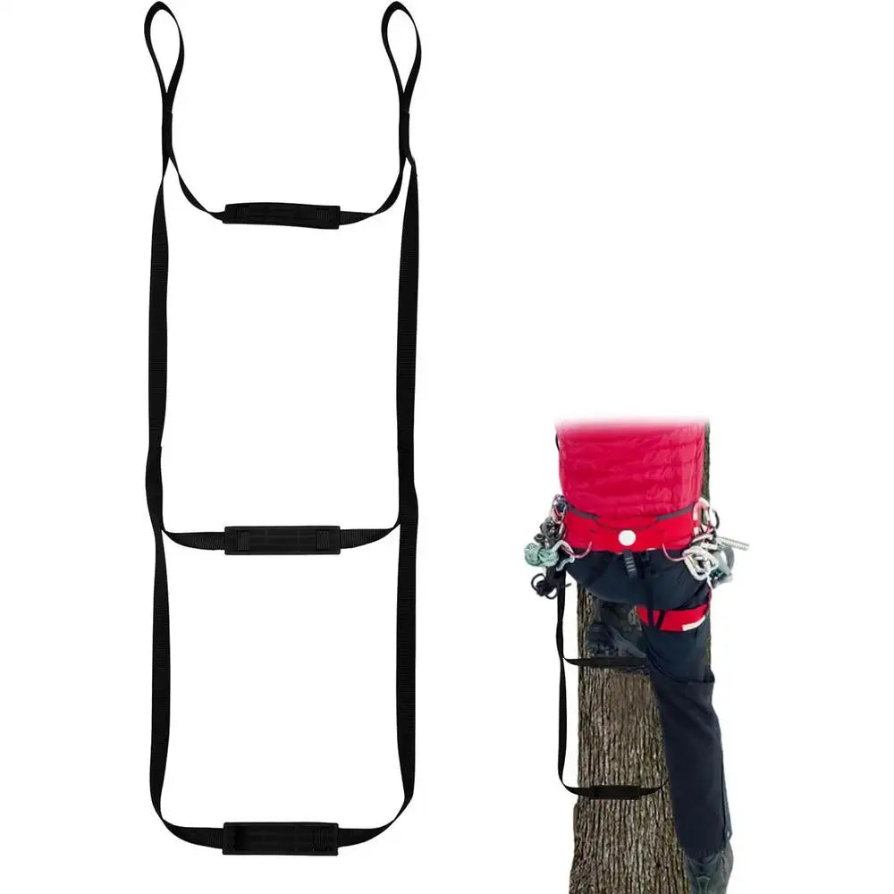 Portable Hunting Tree Climbing Aider with Anti-Skidding Steps Climbing Rope Ladder for Rock Climbing Caving Canyoning