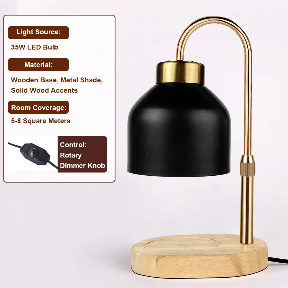 Candle Warmer Lamp with Timer Dimmable Candle Lamp Warmer Glass Candle Warmer Adjustable Candle Light Cozy Bedroom Home Decor