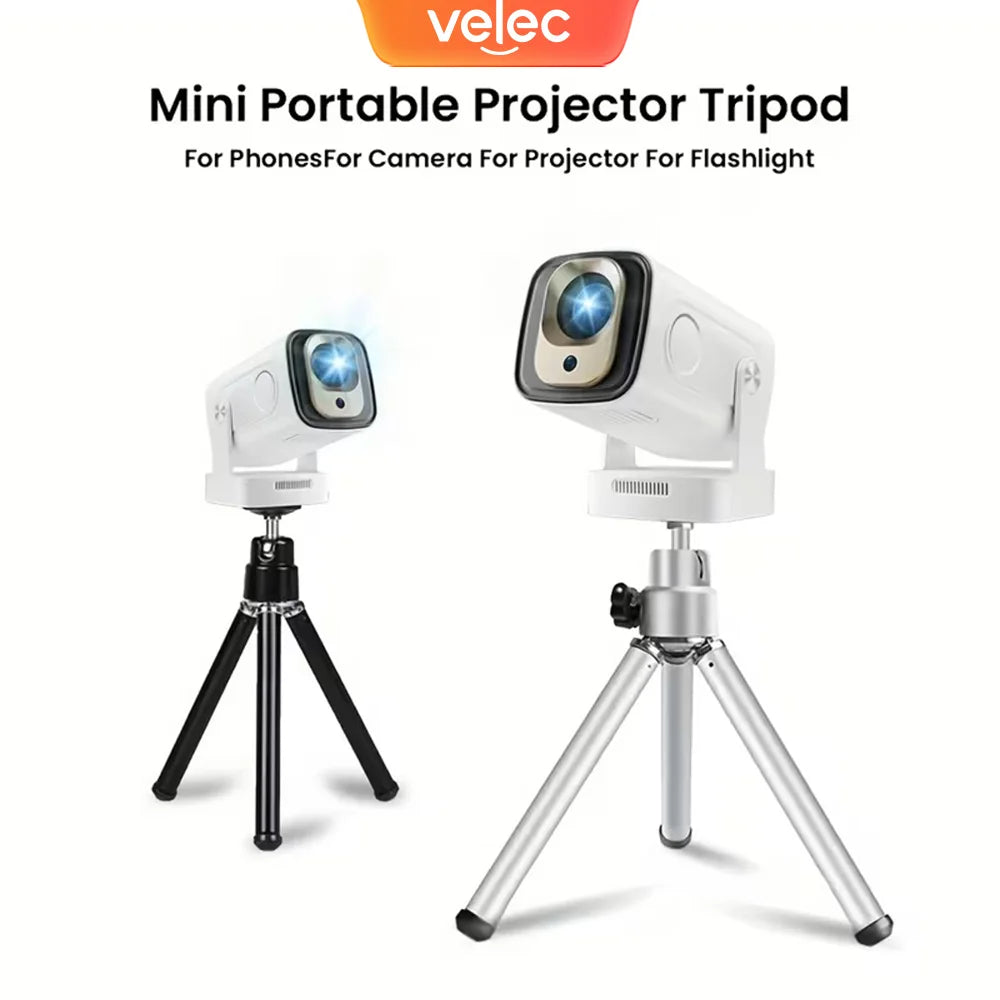 Universal Projector Tripod Mini for HY300 PRO+ HY310 HY320 MINI TP360 360° Rotatable Adjustable Height Portable Aluminum Alloy