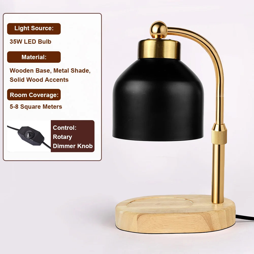 Candle Warmer Lamp with Timer Dimmable Candle Lamp Warmer Glass Candle Warmer Adjustable Candle Light Cozy Bedroom Home Decor
