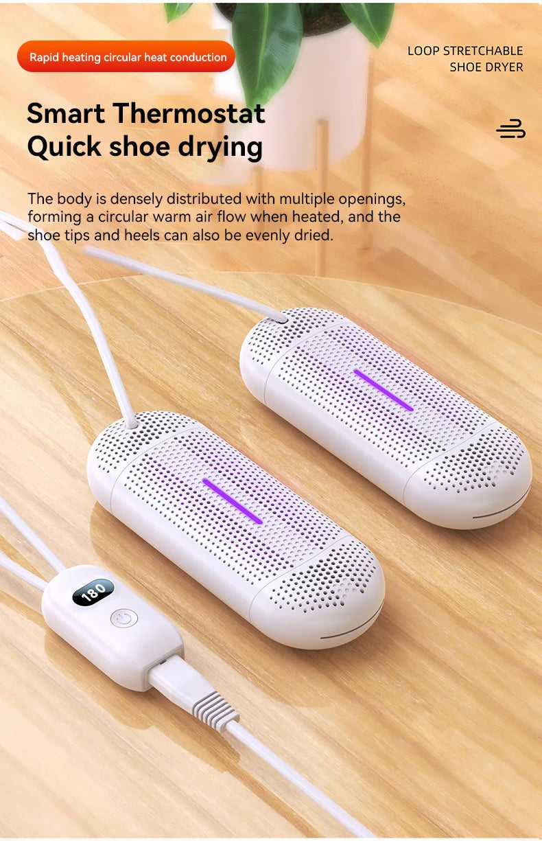 Shoe Dryer Household Multi-Functional Dehumidification UV Dryer Deodorization Rapid Drying, Foot Warming Suitable Portable Dryer