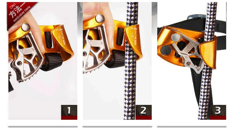 Rock Climbing Foot Ascender Right Left Foot Ascend SRT Mountaineering Outdoor Safety Protective Equipment