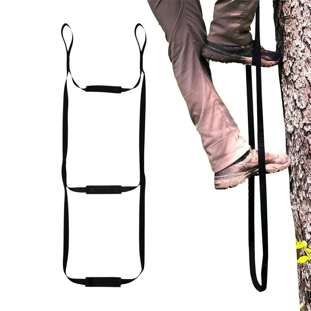 Portable Hunting Tree Climbing Aider with Anti-Skidding Steps Climbing Rope Ladder for Rock Climbing Caving Canyoning