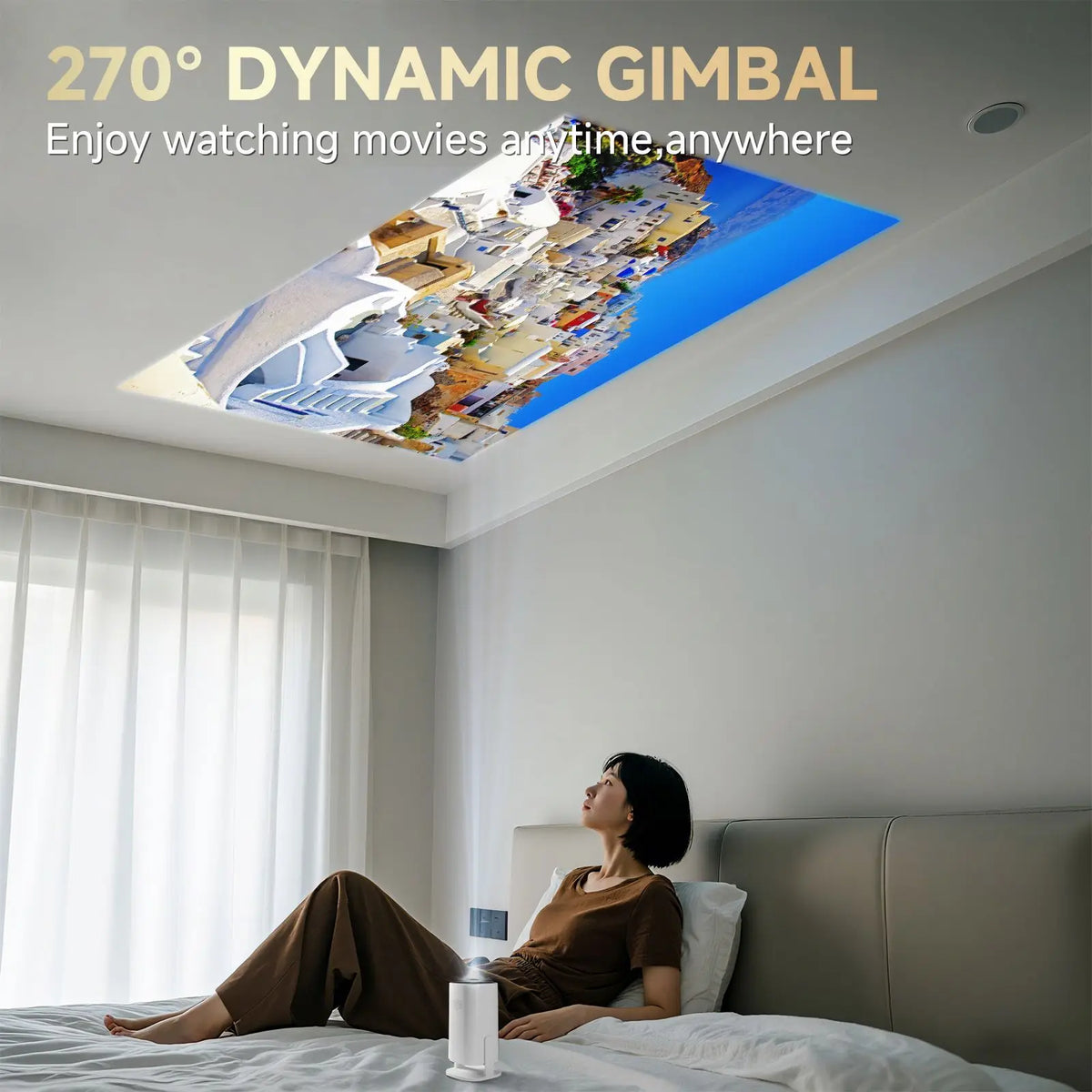 P30PRO Android 14 Smart Mini Projector 4K 1080p HD Video WiFi 6 BT5.0 Native 720p Home Theater Outdoor Portable Projector