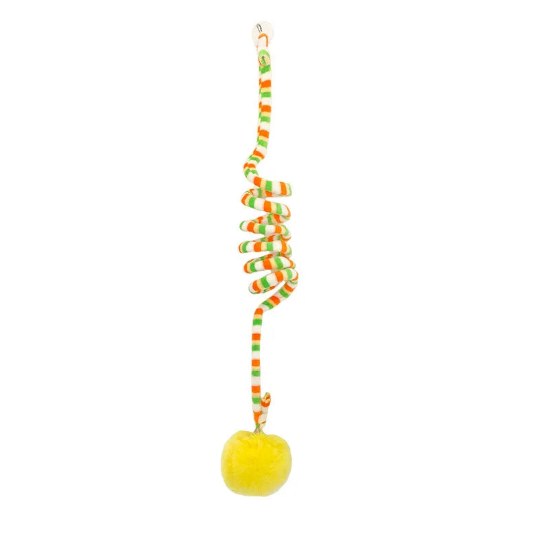 Interactive Cat Hanging  Simulation Cat  Funny Self-hey Interactive  for Kitten Playing Teaser Wand Toy Cat with bell