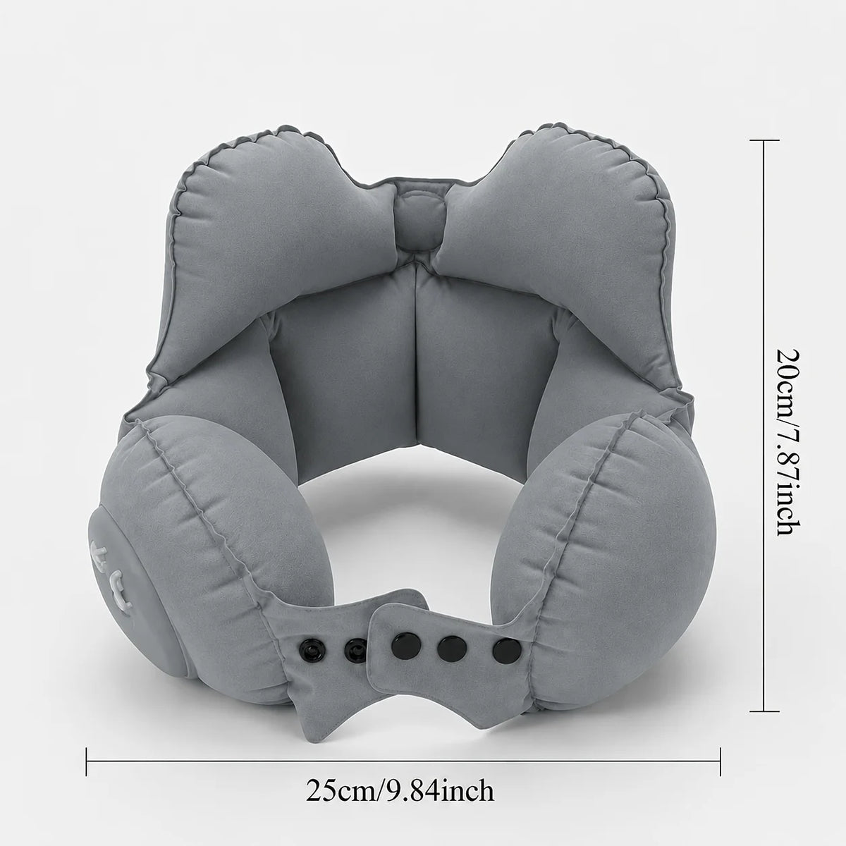 1-Piece Inflatable Travel Neck Pillow, Inflatable U-Shaped Pillow, Portable Travel Neck Pillow, High-Speed Rail and Airplane Sleeping Essential, Inflatable U-Shaped Pillow for Long-Distance Flights