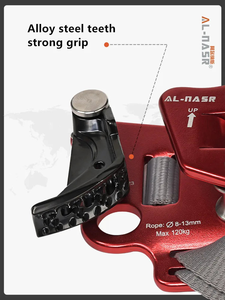 Rock Climbing Left/Right Foot Ascender Riser for Outdoor Vertical Climbing Efficient Rope Climbing Mountaineering Gear