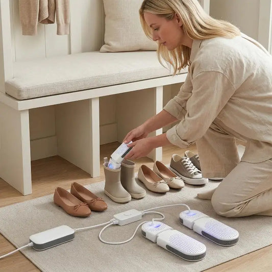 Portable Electric Shoes Dryer Deodorizer With Heat Dehumidifier Device Timer Heater Eliminate Odor UV Shoe Drying Household
