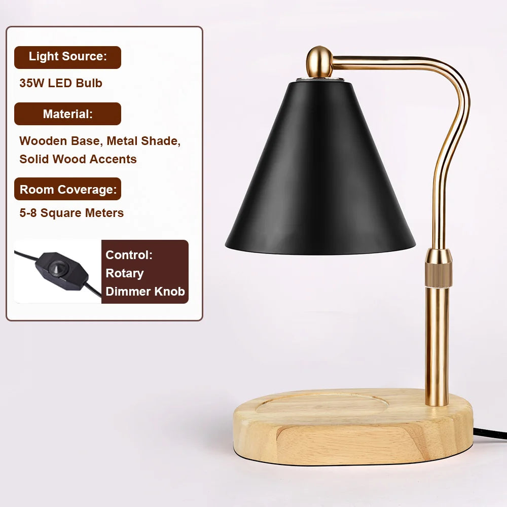Candle Warmer Lamp with Timer Dimmable Candle Lamp Warmer Glass Candle Warmer Adjustable Candle Light Cozy Bedroom Home Decor