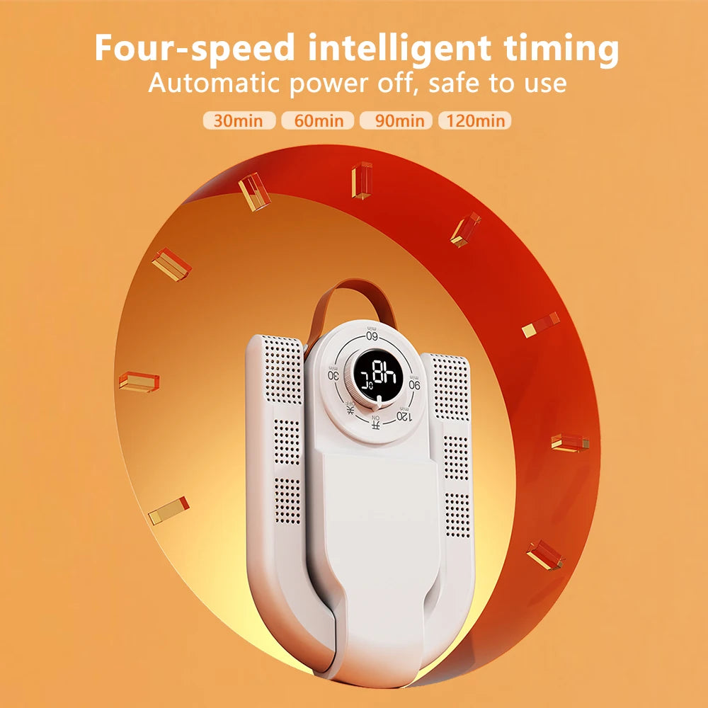 Portable Shoe Dryer with Fan Heater  Intelligent Quick-Drying Ski Boot Dryer with Timer Boot Dryer for Work Boots Sneakers Socks