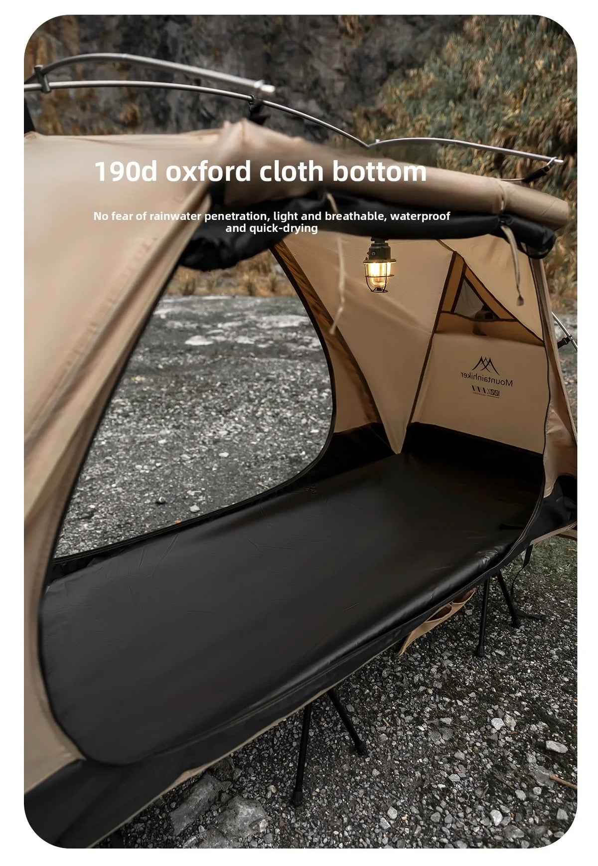 MOUNTAINHIKER 2026 Single Camp Bed Outdoor Tent Waterproof Rainproof Multi-purpose Leisure Camping Shelter for Hiking And Travel