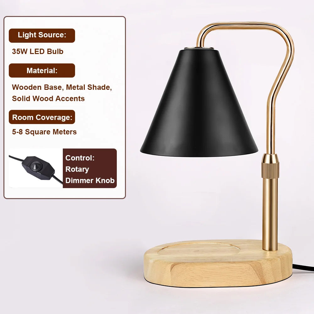 Candle Warmer Lamp with Timer Dimmable Candle Lamp Warmer Glass Candle Warmer Adjustable Candle Light Cozy Bedroom Home Decor