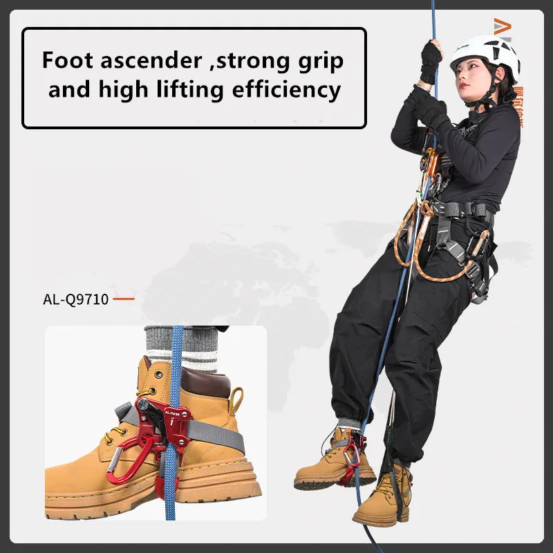 Rock Climbing Left/Right Foot Ascender Riser for Outdoor Vertical Climbing Efficient Rope Climbing Mountaineering Gear