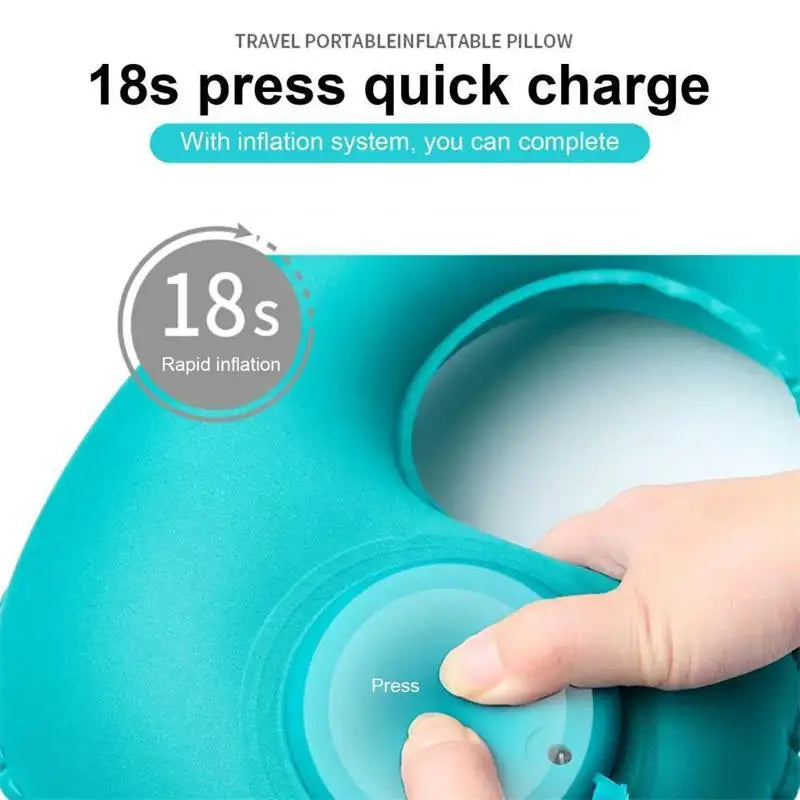 Inflatable Portable Neck Pillow U-shaped Pillow That Can Be Stored And Self Filled Suitable For Outdoor Travel Business Trips