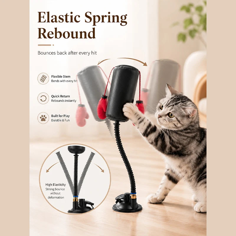 New Cat Boxing Interactive Toy Multifunctional Cat Entertainment Game For Boxing And Self-relaxation Cat Training Toy Fun