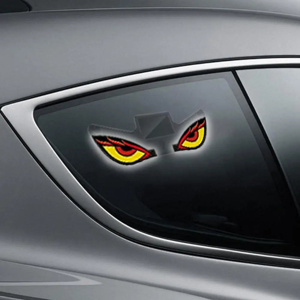 Solar Powered Demon Eye Ambient Light Car Atmosphere Decoration Neon Breathing Lamp Rear Windshield Side Auto Accessories