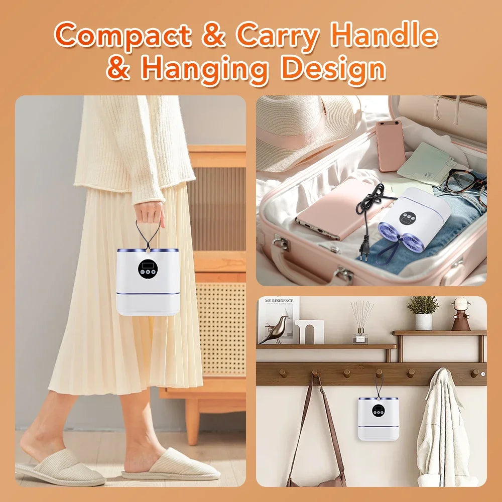 Portable Shoe Dryer with Fan Heater  Intelligent Quick-Drying Ski Boot Dryer with Timer Boot Dryer for Work Boots Sneakers Socks