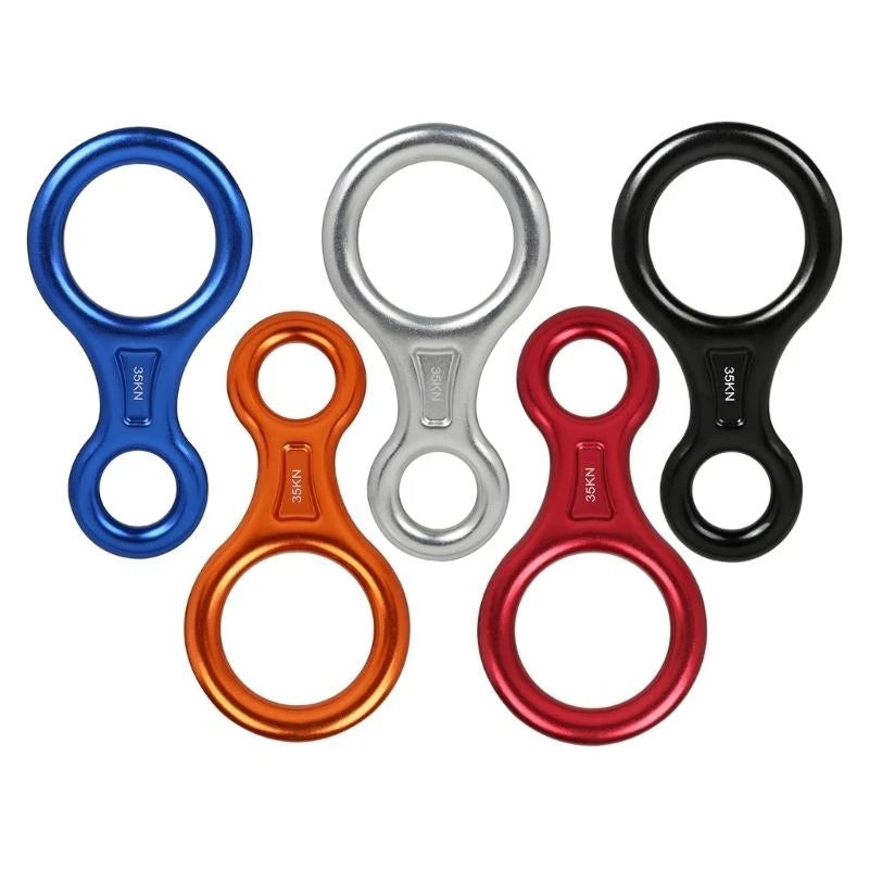 02DE Outdoor Recreation Abseiling Gear 35kN Heavy Duty Descender for Mountaineering