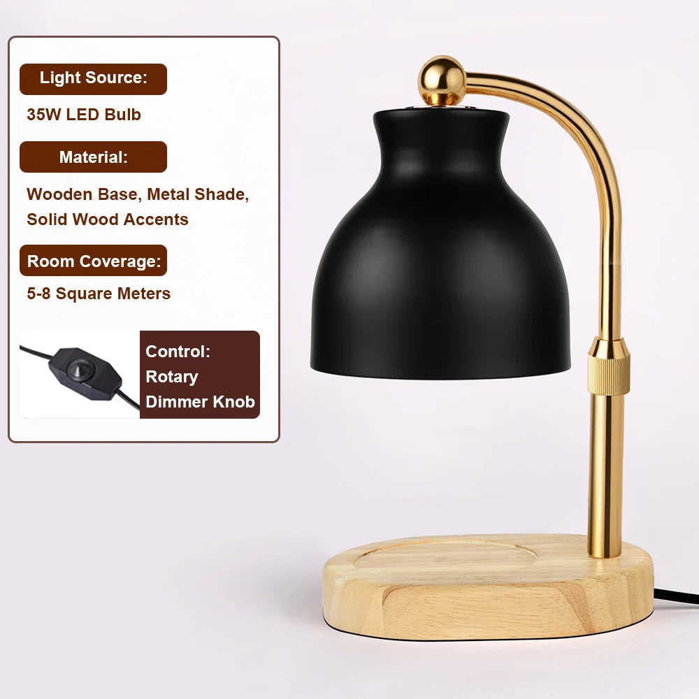 Candle Warmer Lamp with Timer Dimmable Candle Lamp Warmer Glass Candle Warmer Adjustable Candle Light Cozy Bedroom Home Decor
