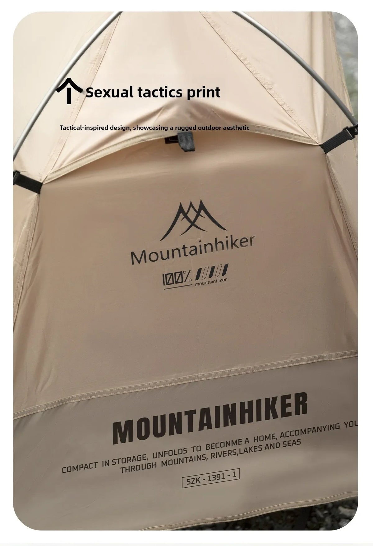 MOUNTAINHIKER 2026 Single Camp Bed Outdoor Tent Waterproof Rainproof Multi-purpose Leisure Camping Shelter for Hiking And Travel