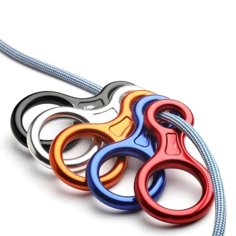 02DE Outdoor Recreation Abseiling Gear 35kN Heavy Duty Descender for Mountaineering