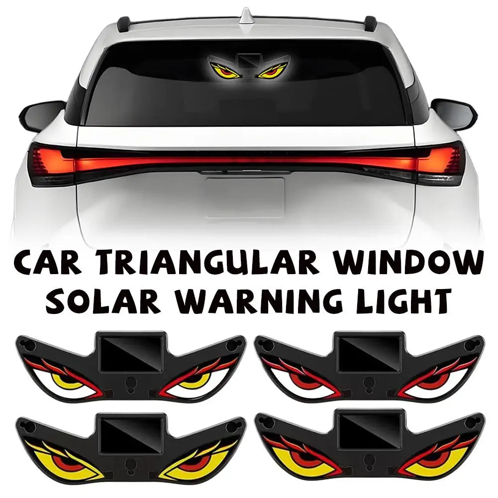 Solar Powered Demon Eye Ambient Light Car Atmosphere Decoration Neon Breathing Lamp Rear Windshield Side Auto Accessories