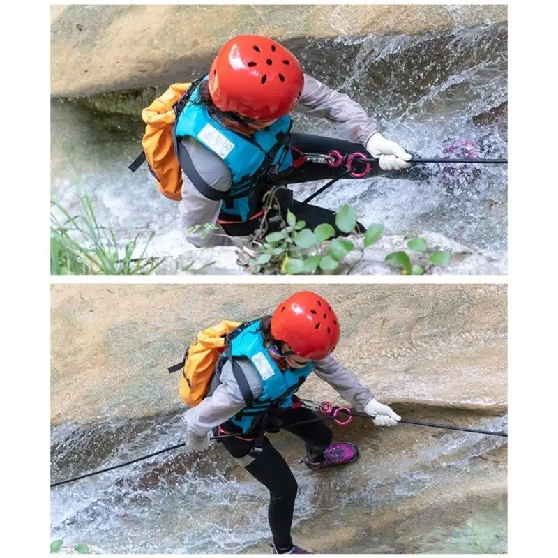 02DE Outdoor Recreation Abseiling Gear 35kN Heavy Duty Descender for Mountaineering
