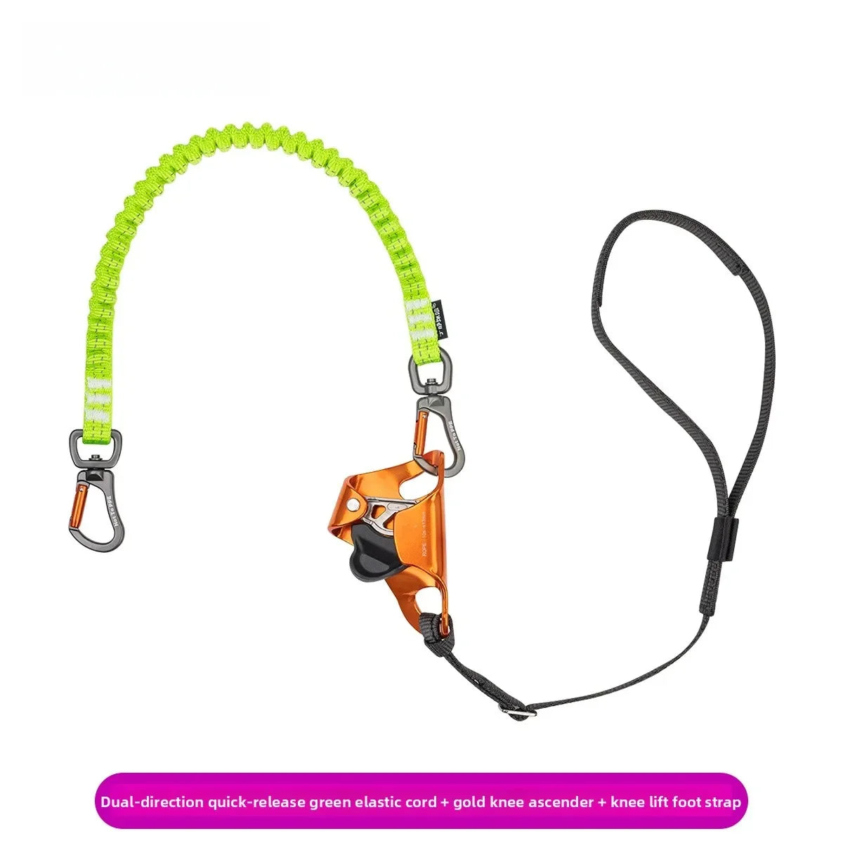 Outdoor Adventure Knee Ascender,Running Rope High Altitude Operation Footrest, Cave Exploration Tree Climbing Rope Knee Ascender