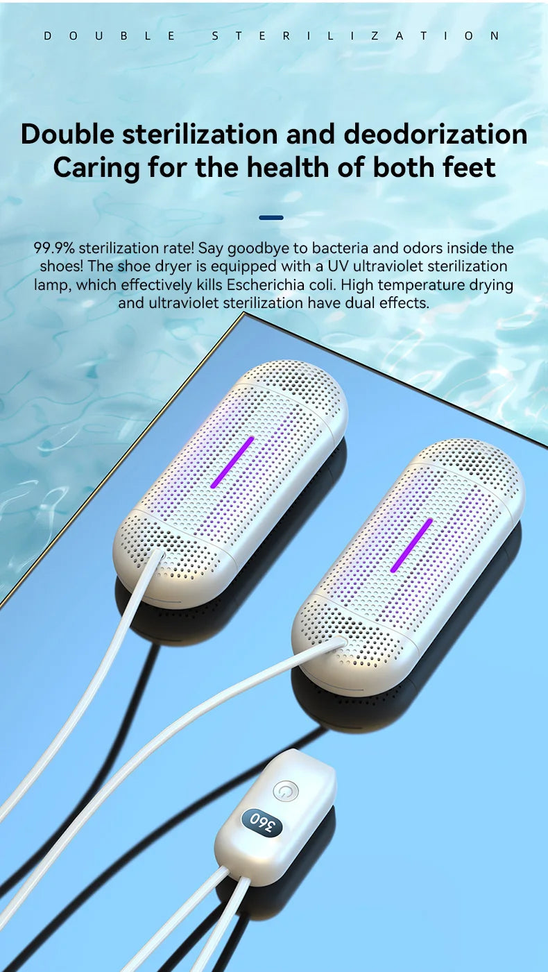 Shoe Dryer Household Multi-Functional Dehumidification UV Dryer Deodorization Rapid Drying, Foot Warming Suitable Portable Dryer