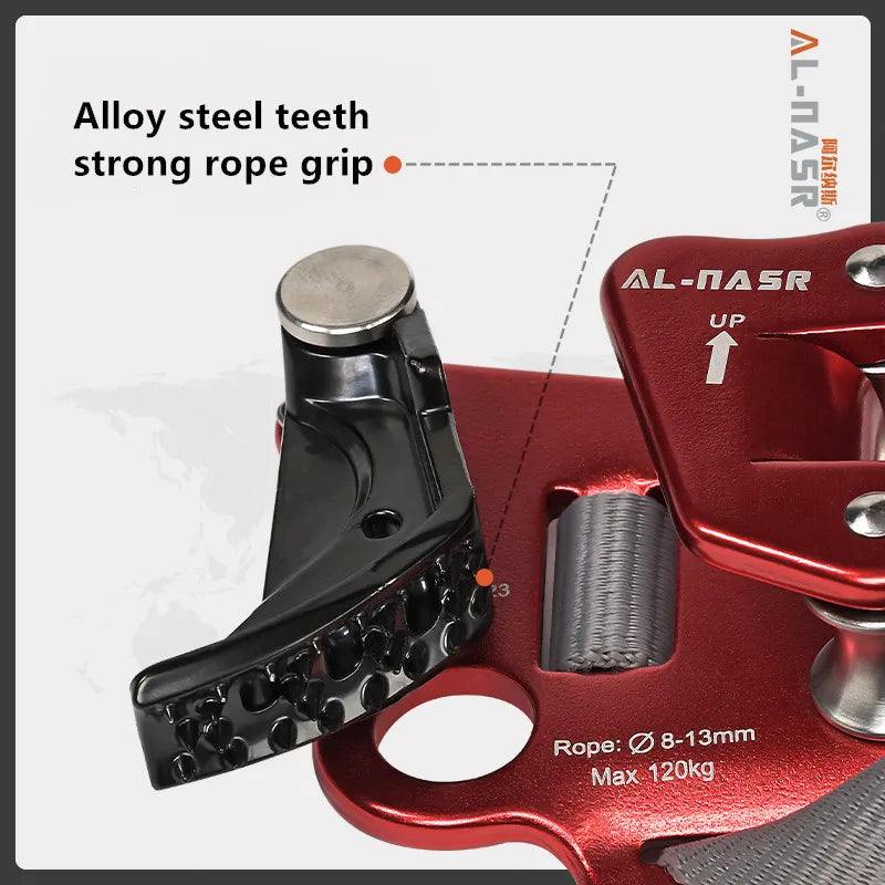 Rock Climbing Left/Right Foot Ascender Riser for Outdoor Vertical Climbing Efficient Rope Climbing Mountaineering Gear