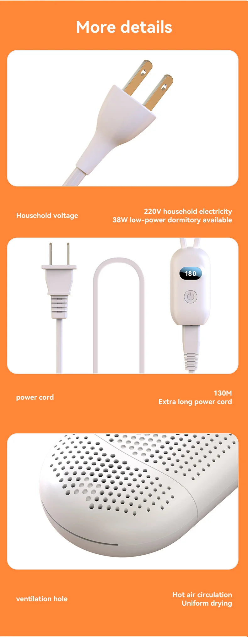 Shoe Dryer Household Multi-Functional Dehumidification UV Dryer Deodorization Rapid Drying, Foot Warming Suitable Portable Dryer