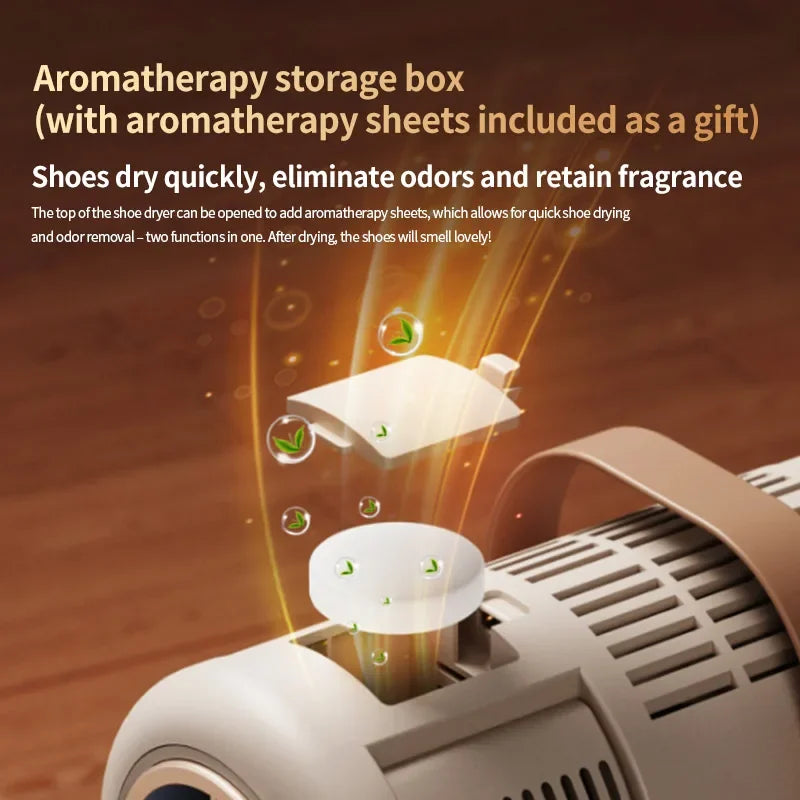 Six-Arm Foldable Shoe Dryer Electric Shoe and Boot Dryer Timing Control Household Shoe Warmer Portable Heater For Socks Boots