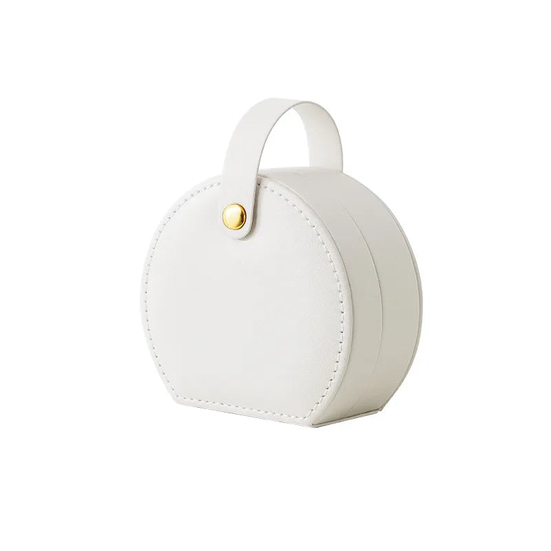 Mini Jewelry Organizer Display Travel Jewelry Case Boxes Earrings Necklace Ring Portable Handbag Jewelry Box Leather Storage