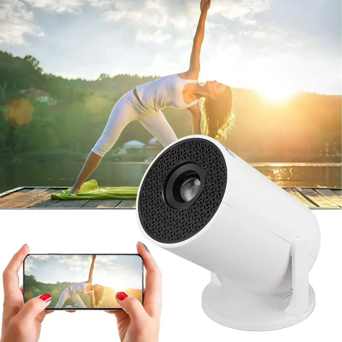 New Projector 4K Android 11 Mini HY300 Wifi6 290ANSI Allwinner H713 BT5.0 1080P 1280*720P Cinema Outdoor portable Projetor
