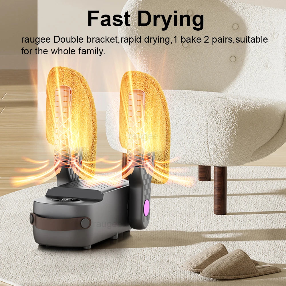 Electric Shoe Dryer With Ultraviolet Sterilization Foldable Boot Warmer Double Arm Shoe Dryer Heater Sock Gloves Dryer Machine