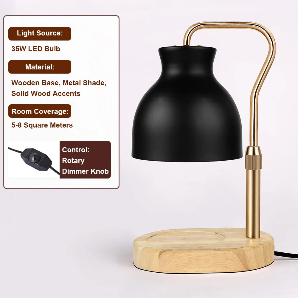 Candle Warmer Lamp with Timer Dimmable Candle Lamp Warmer Glass Candle Warmer Adjustable Candle Light Cozy Bedroom Home Decor