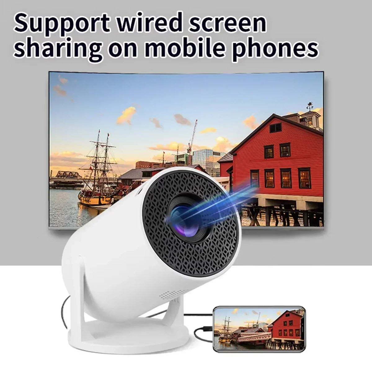New Projector 4K Android 11 Mini HY300 Wifi6 290ANSI Allwinner H713 BT5.0 1080P 1280*720P Cinema Outdoor portable Projetor