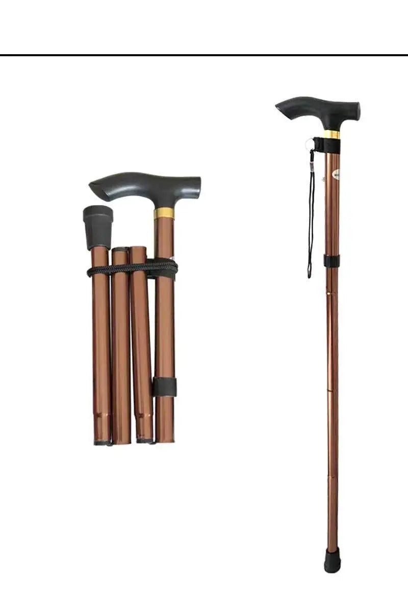 Mountaineering Stick - Men's and Women's Model - Travel Folding Adjustable Telescopic - Multi-functional for The Elderly