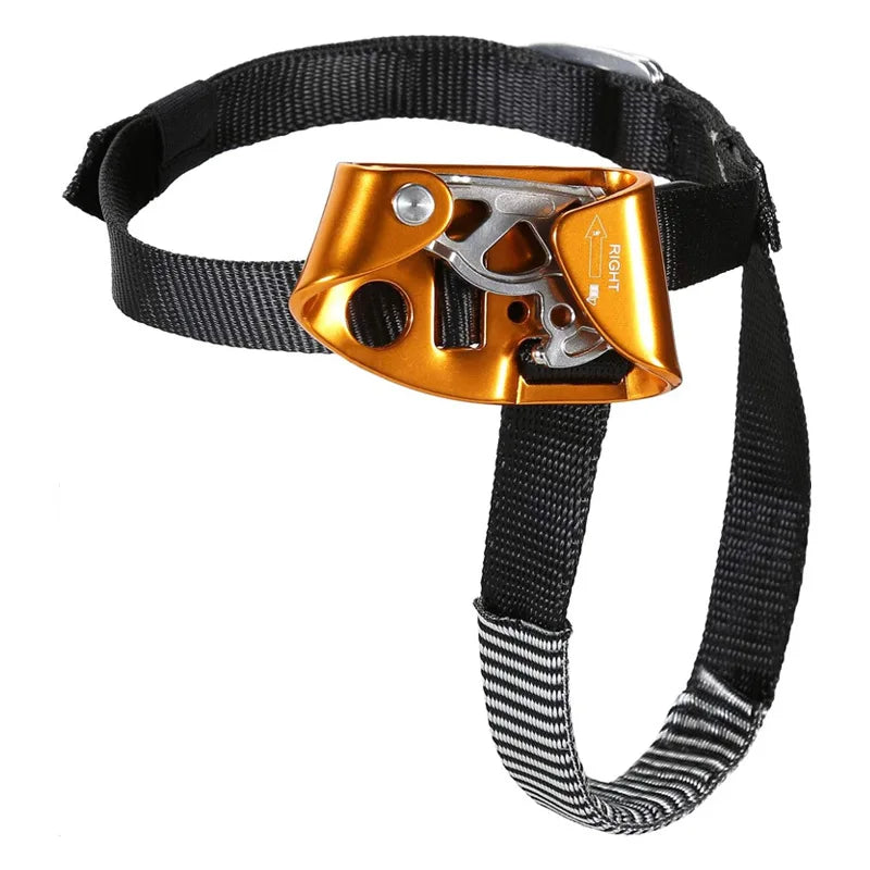 Bearing 150kg Right/Left Foot Climbing Ascender Aluminium Alloy Descender Labor-saving Rope Climber Mountaineering Equipment