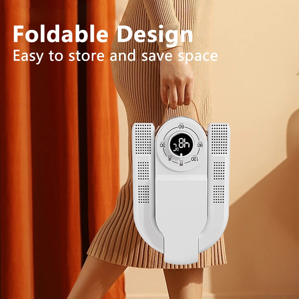 Portable Shoe Dryer with Fan Heater  Intelligent Quick-Drying Ski Boot Dryer with Timer Boot Dryer for Work Boots Sneakers Socks