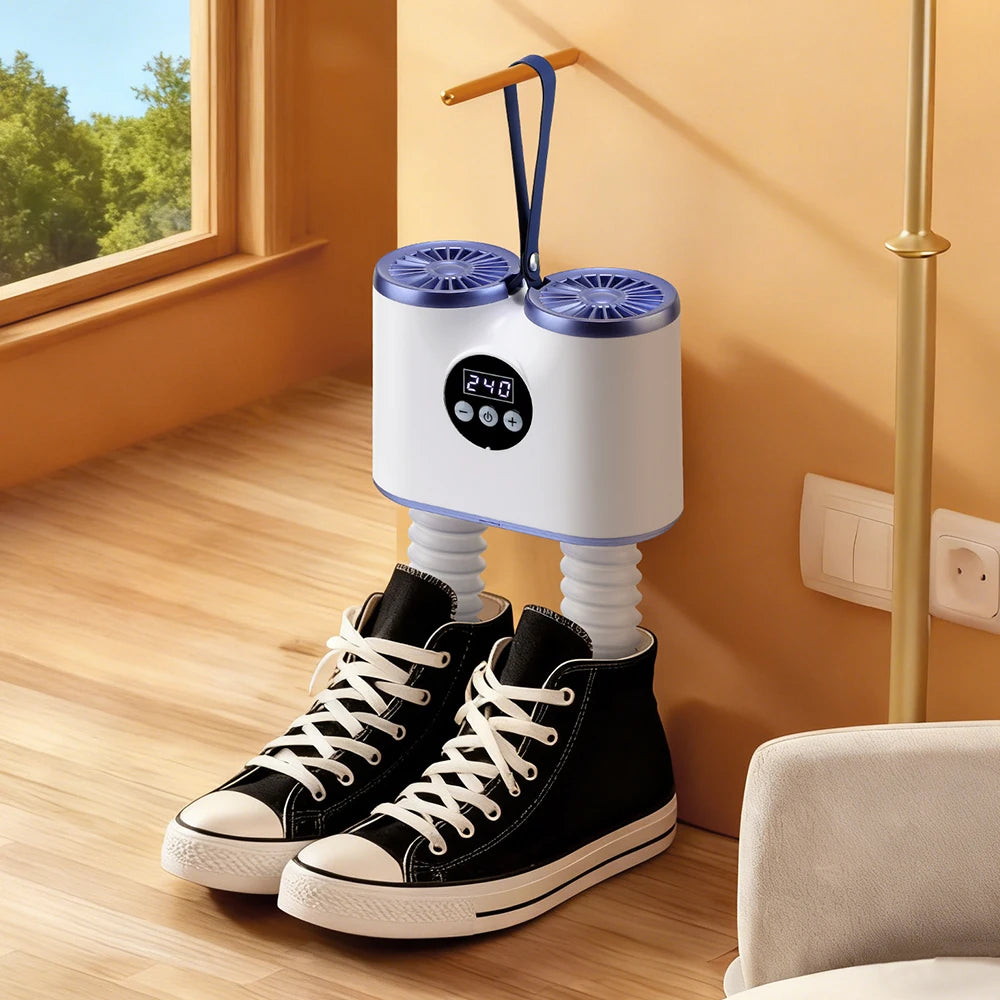 Portable Shoe Dryer with Fan Heater  Intelligent Quick-Drying Ski Boot Dryer with Timer Boot Dryer for Work Boots Sneakers Socks